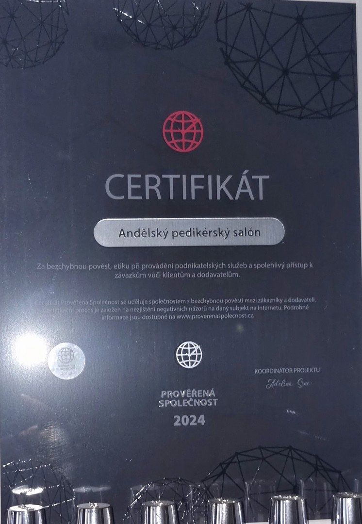 Certifikát Prověřená společnost 2024